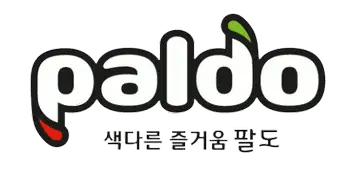 Paldo brand logo with korean text below, suggesting a tagline or slogan. Paldo brand logo with korean text below, suggesting a tagline or slogan.