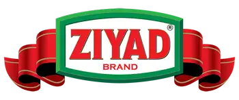 Ziyad brand logo featuring bold red and white lettering against a green background, with red ribbon accents on either side. Ziyad brand logo featuring bold red and white lettering against a green background, with red ribbon accents on either side.